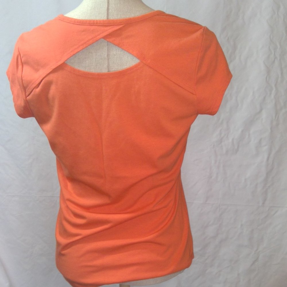 Like New! Orange Royal Robbins Woman's Outdoor Shirt with Back Cut-Out